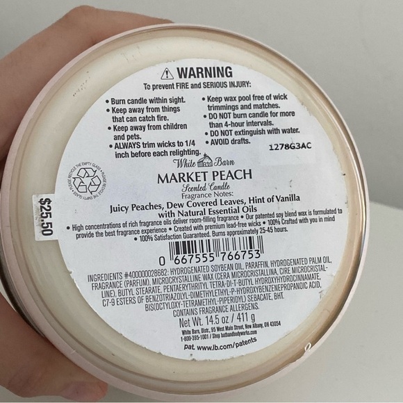 Bath & Body Works Limited Edition Market Peach 3-Wick Candle - Picture 2 of 5